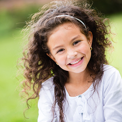 Sweet little girl outdoors