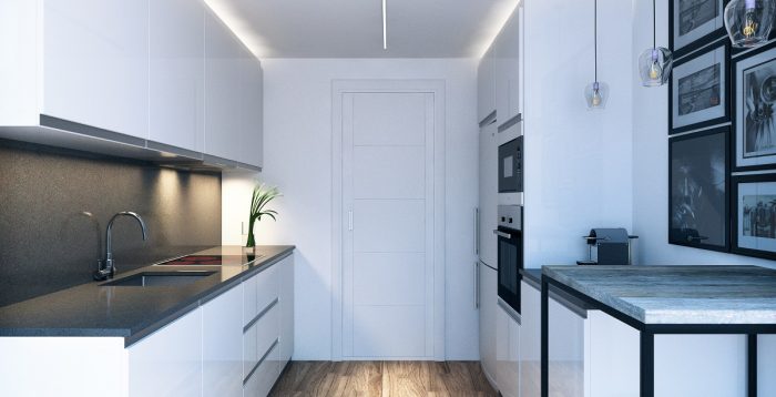 cocina de una vivienda del residencial jardines de olimpo