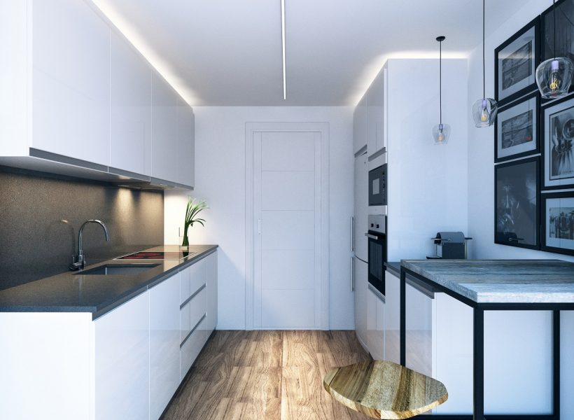 cocina de una vivienda del residencial jardines de olimpo